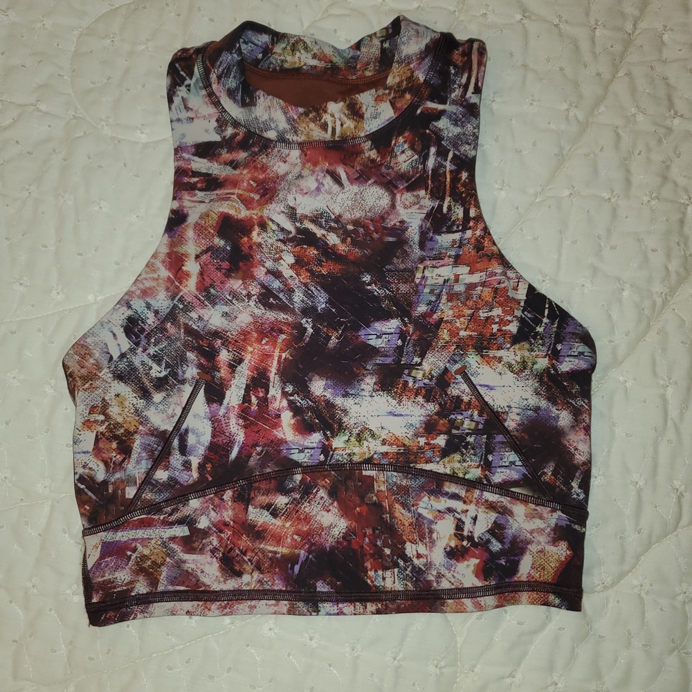 lululemon athletica Multicolor Abstract Crop Top
